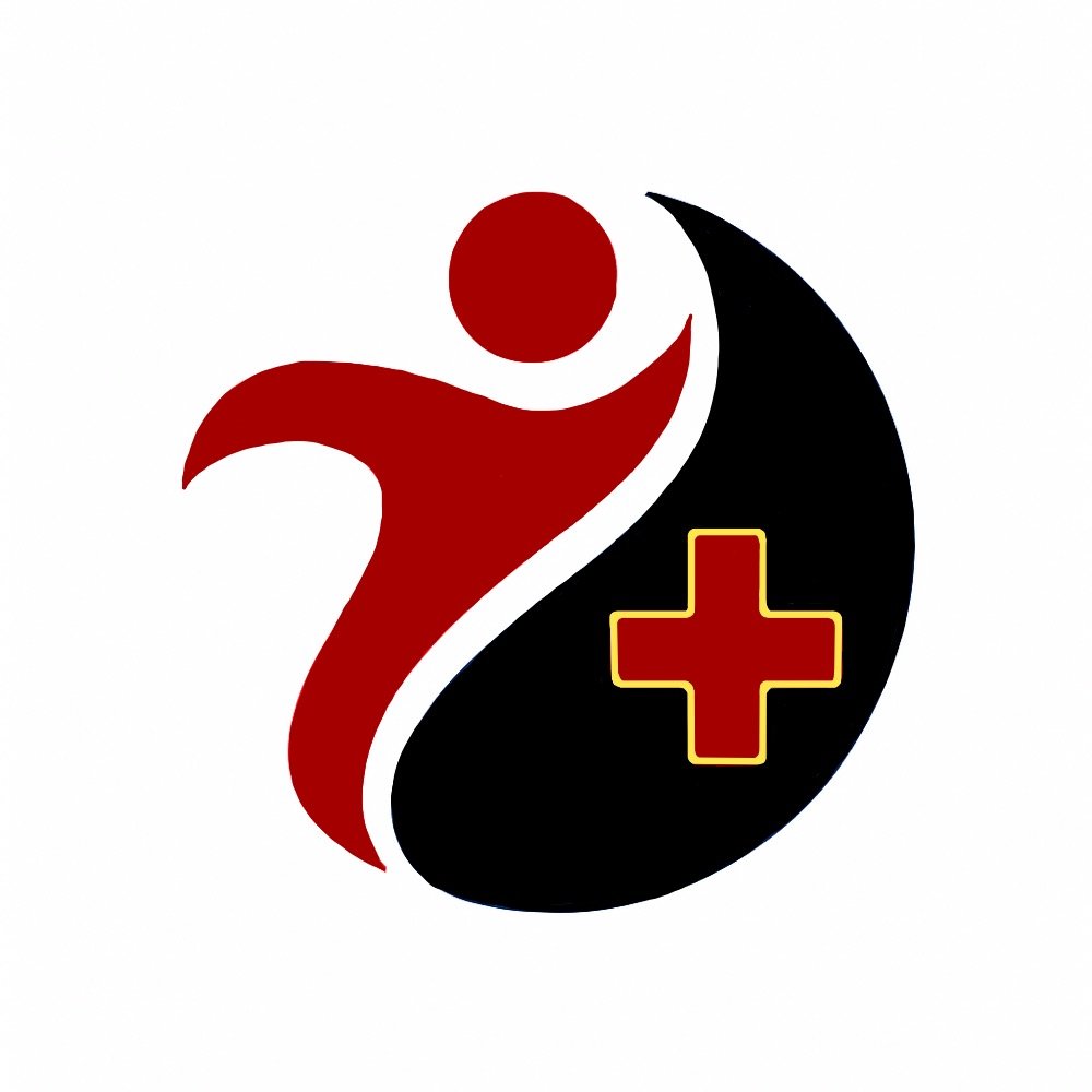 AIM logo combining an athlete and a medical cross